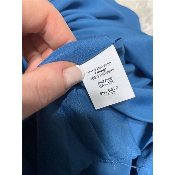 j crew womens New solid blue v neck tank top 2 xs g3367 - Picture 5 of 5